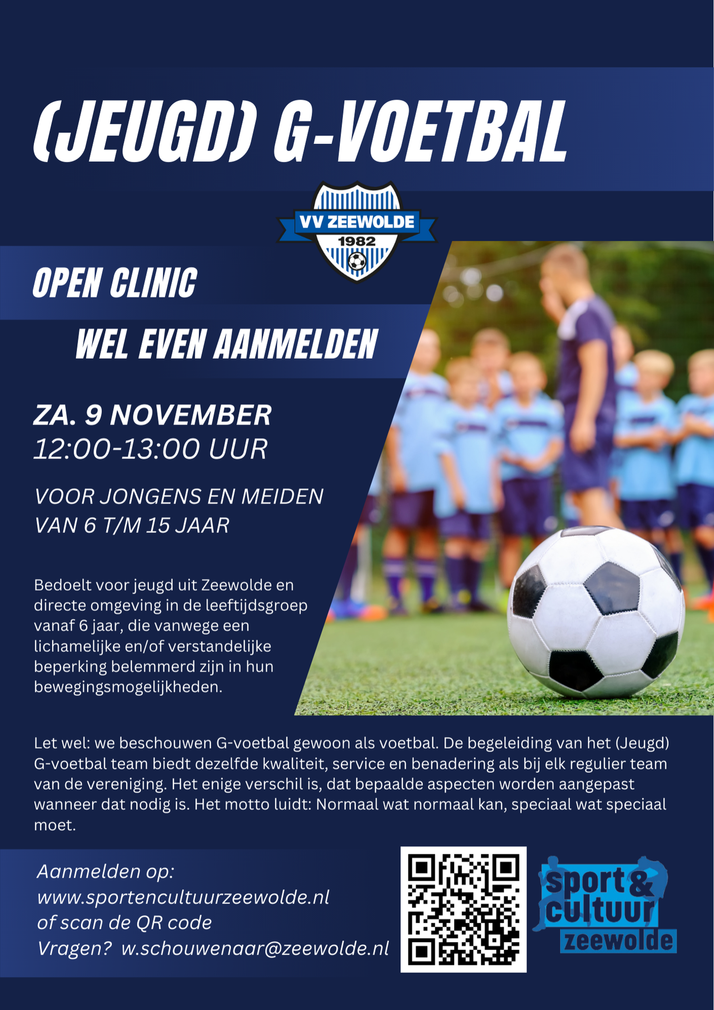 Uitnodiging clinic g-voetbal